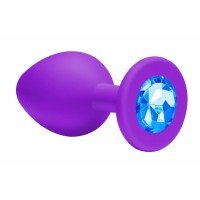 Анальная пробка Emotions Cutie Small Purple light blue crystal 4011-03Lola