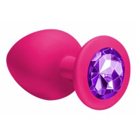 Анальная пробка Emotions Cutie Large Pink dark purple crystal 4013-02Lola
