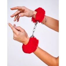 Шикарные наручники с пушистым красным мехом (Be Mine) (One Size)
