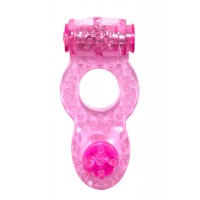 Эрекционное кольцо с вибрацией Rings Ringer pink 0114-73Lola
