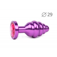 Втулка анальная VIOLET PLUG SMALL (фиолетовая), L 71 мм D 29 мм, вес 60г, цвет кристалла рубиновый а