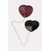 Пэстис Erolanta Lingerie Collection в форме сердец со стразами и цепочкой черно-красные 790053