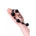 Анальная цепочка Toyfa A-toys с шариками, силикон, черный, 35,9см 761306