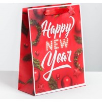 Пакет ламинированный вертикальный Happy New Year, MS 18 x 23 × 8 см